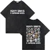 Camisetas Vintage Lavadas Old Skeleton Gym Pump Cover para Hombre Ove