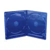 Caixa Transparente para Disco de DVD Luz Azul Caixa para CD de Disco Duplo Luz Azul Clara Caixa para Disco Azul Claro Caixa com Inserção de Plástico Macio para Página Colorida