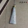Pingente de Franja Acessório DIY para Decoração de Carro, Franja Dourada Enrolada em Fio Estilo Chinês, Pingente de Bolsa, Pingente de Leque