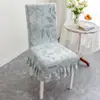 Funda de silla universal para cuatro estaciones para uso en el hogar, respaldo antideslizante todo en uno, funda de silla de comedor integrada, elástica y engrosada