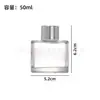 Frasco Difusor de Aroma Sem Chama 50ml Transfronteiriço, Frasco de Vidro Cilíndrico 100ml, Frasco de Perfume Óleo Essencial Difusor de Rattan 200ml Atacado