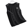 Regata Plus Size Respirável de Malha Seda Gelo Secagem Rápida Camiseta de Verão Top Colete T-running Sem Mangas Esportiva Fina Fitness