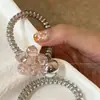 Goma para el pelo de cordón de teléfono de fresa y coco para niña, Elegante, Sin marca, No aprieta, Alta elasticidad, Duradera, para mujeres