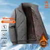 Chaqueta de Algodón para Hombre Transfronteriza 2026 Nuevo Estilo Otoño e Invierno con Cuello Alto, Forro Polar, Patrón de Diamantes, Abrigo de Algodón Cálido y Resistente al Frío al por Mayor