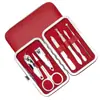 Set de Manicura de Acero Inoxidable Transfronterizo, Set de 7 Piezas Cortauñas, Tijeras para Uñas, Pinzas para Cejas, Set de Manicura Completo, Herramientas de Belleza al por Mayor