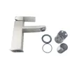 Grifo de Acero Inoxidable para Lavabo de Baño, Lavabo, Lavamanos de Encimera, Grifo de Acero Inoxidable 304 Frío y Caliente