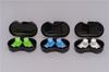 Tapones de silicona para los oídos natación tapones para los oídos en espiral en stock venta al por mayor impermeables baño buceo antichoque profesionales clip para la nariz traje de tapones para los oídos