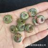 Cross-border Hot Sale 14mm Natural Stone Ping An Buckle Huaishi Side Hole Ping Brincos Jóias DIY Acessórios Feitos à Mão