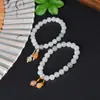 Jade Dorado de Seda Natural de Xinjiang Flor Flotante Pulsera de Jade DIY para Mujer Pulsera de Cuentas Redondas Verdes de Tianshan Suministro en Vivo
