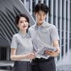 Verão Novo Vestido Camisa Listrada de Manga Curta Vestido para Homens e Mulheres Mesmo Estilo Vestido Social Camisa Roupa de Trabalho de Escritório