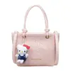 Bolsa feminina moderna e elegante 2026 nova moda primavera cor sólida padrão lichia bolsa de mão bolsa de ombro única transversal