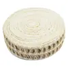 Tira de encaje de algodón y lino con borde de cuerda hueca cinta decoración de bordes para textiles del hogar cortina sofá ropa accesorios venta al por mayor de fábrica