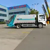 Vehículo de recolección y transferencia de residuos sólidos urbanos Dongfeng de 10 metros cúbicos, norma de emisión Grado VI, cuerpo de acero totalmente cerrado