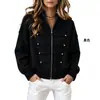 Nuevo Cardigan de Punto Estilo Chino con Cuello Alto Botón Rana Doble Cremallera para Mujer 2026 Otoño/Invierno Nuevo Suéter Grueso Holgado Chaqueta para Mujer