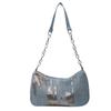 Bolso Casual de Moda 2024 Verano Estilo Occidental Bolso de Hombro Bolso de Mano Simple Estilo Occidental Bolso de Mano de Mezclilla con Cadena para Mujer