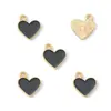 Geométrico Colgante Individual Corazón con Goteo de Aceite Accesorios de Joyería de Aleación Llavero de Corazón de Durazno para Bricolaje Accesorios para Pulsera Collar W568