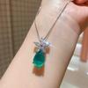 Conjunto de Joias Hua Youmei Pingente de Rubi Brincos de Hemoglobina de Pombo Colar Paraíba Brincos de Esmeralda