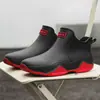 Botas de Chuva Grandes Transfronteiriças para Homens e Mulheres, Botas de Chuva Nova Moda, Botas de Chuva Curtas, Sapatos Aquáticos Antiderrapantes, Sapatos de Borracha de Cano Baixo com Veludo Adicional para Casais