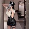 Ge Meng lingerie sexy uniforme de policial sexy puro quer terno para seios pequenos grande tentação para evitar tirar pijama ny