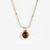 Elegante Collar con Colgante Apilado de Ojo de Tigre Vintage para Mujer Cadena de Clavícula de Doble Capa Otoño e Invierno Lujo Ligero Cadena de Lana de Alto Grado