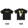 En stock Vlone High Street Big V Mariposa Letra Calavera Esqueleto Limitado Big V Colección Casual Camiseta de Manga Corta para Hombres y Mujeres