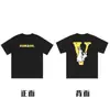 En stock Vlone High Street Big V Mariposa Letra Calavera Esqueleto Limitado Big V Colección Casual Camiseta de Manga Corta para Hombres y Mujeres