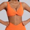 Ropa interior deportiva nueva europea y americana para mujer, sexy, anti-perforaciones, sujetador de yoga a prueba de golpes, hermoso sujetador deportivo con espalda y almohadilla para el pecho.