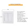 Venta de interruptor de pared europeo de dos posiciones CE exportación 10A/250V panel de interruptor de pared europeo de doble facturación