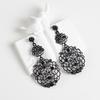 Brincos de Casamento de Flor Exagerada Europeus e Americanos Brincos com Senso de Design Oco Brincos Estilo Étnico Brincos Antigos de Liga e Strass