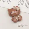 Accesorios de Resina para Manualidades de Dibujos Animados Falda con Estampado de Leopardo Gato Sentado Horquilla de Pegamento de Crema Funda de Teléfono Hebilla de Zapato Colgante para Llavero