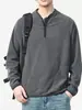 Ropa para Hombre Fengshe / 2026 Primavera y Otoño Nuevo Patrón de Ola Retro Americano Camiseta de Manga Larga Sudadera Holgada de Cuello Redondo para Hombre