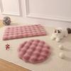 Alfombra de Felpa Transfronteriza para Gatos y Perros, Alfombra Gruesa Cálida Antideslizante, Cojín Redondo para Gatos, Casa para Gatos, Casa para Perros, Alfombra para Mascotas Durmiendo