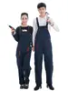 Macacão de Trabalho Peça Única com Suspensórios, Bordado, Adequado para Todas as Estações, Roupa de Performance, Reparo Automotivo, Roupa de Trabalho para Manutenção, Proteção Durável para o Trabalho