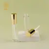 Tubo de Batom com Tampa Redonda Banhada a Ouro, Corretivo Líquido, Blush Líquido, Frasco Transparente, Fábrica de Material de Embalagem de Tubo Plástico Vazio