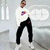 Conjunto de Sudadera con Capucha para Chicas y Mujeres Estilo Callejero Europeo y Americano Conjunto de Dos Piezas Casual Suéter Ropa Deportiva para Exteriores