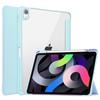 Funda protectora trasera transparente de acrílico para iPad Air4 de 10,9 pulgadas con triple ranura para bolígrafo (2020) y tapa plana abatible.