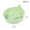 Nuevo Plato para Gato Mascota Antideslizante Modelo Oreja de Gato Plato de Comida Lenta Color Caramelo Utensilios para Comer Gato Plato de Comida Lenta Anti-asfixia Suministros para Gato
