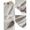 Traje de Algodón Lino de Verano para Hombre Conjunto Vintage Chino de Dos Piezas Joven y Mediana Edad Lino Fino Transpirable Casual Pantalón Largo