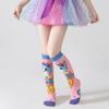 Calcetines Altos para Niños Primavera y Otoño Animales de Dibujos Animados para Niñas Calcetines Altos Holgados Calcetines Rectos por Encima de la Rodilla para Niños Mayores