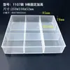Caja de Almacenamiento Compartimentada Transparente de Plástico sin Tapa para Tornillos y Piezas, Caja de Rejilla Organizadora de Componentes Rectangular