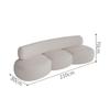 Sofá de piel de cordero de estilo nórdico para apartamentos pequeños, sofá de tela para sala de estar, salón de belleza, tienda de ropa.