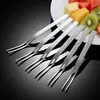 Tenedor de Fruta de Acero Inoxidable 304, Mango Cuadrado, Uso en Hotel y Hogar, Tenedor de Postre Engrosado, Pinchos para Fruta, Tenedor de Regalo para Pastel y Pastel de Luna