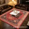 Alfombra de cachemira sintética para sala de estar Amazon, tapete lavable para mesa de café, alfombra de piso más vendida de Temu, estilo persa, resistente a la suciedad y fácil de cuidar