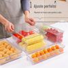 Fornecimento direto da fábrica caixa de armazenamento para geladeira de cozinha caixa de armazenamento de alimentos para frutas e vegetais com tampa plástico transparente PET caixa para conservação de frescor