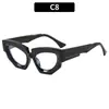 Moda Europea y Americana Nuevas Gafas de Sol Ojo de Gato, Retro Trendy Versátiles Casuales para Hombres y Mujeres, Lentes Anti-UV