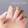 Extensión de uñas ovalada alargada, especial para fototerapia, con adhesivo completo, ultrafino y esmerilado.