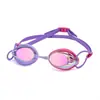 Gafas de natación iridiscentes, vibrantes, para adultos, impermeables y antivaho, con lentes de colores electrochapados, diseñadas para natación competitiva y con silicona cómoda