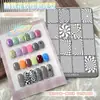 X-026 Placa de Uñas Artísticas de Acero Oupu para Transferencia con Diseños de Alto Valor, Herramienta Popular de Transferencia con Raspador Incluido