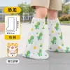 Cobre-sapatos Impermeáveis para Crianças PE Espessado Exterior Impermeável Uso Diário Caminhada Resistente ao Desgaste Portátil Estampado Cobre-sapatos de Chuva Atacado do Fabricante