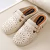Etiquetado Transfronterizo Moda Ropa Exterior de Verano Sandalias Casuales Planas Retro Caladas Transpirables para Mujer
